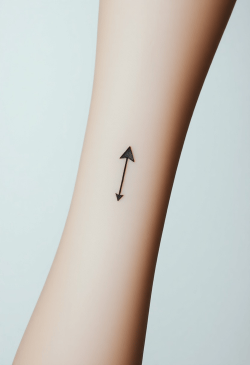 Elegant Minimalist Arrow Tattoo on Wrist