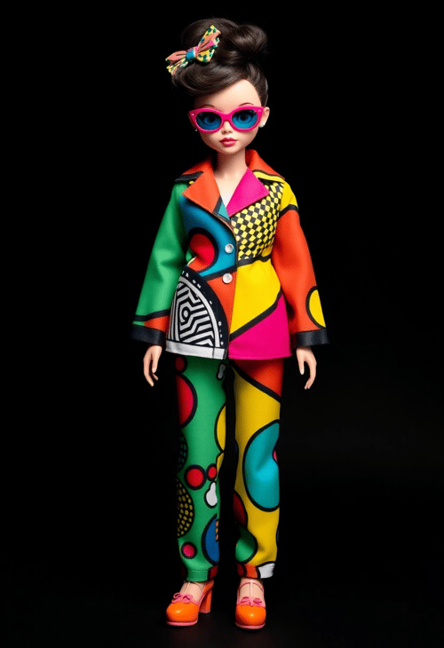 Pop Art Extravaganza: Colorful Fusion in Doll Fashion