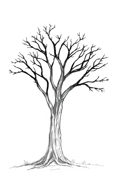 Drawing a Basic Tree in Pencil