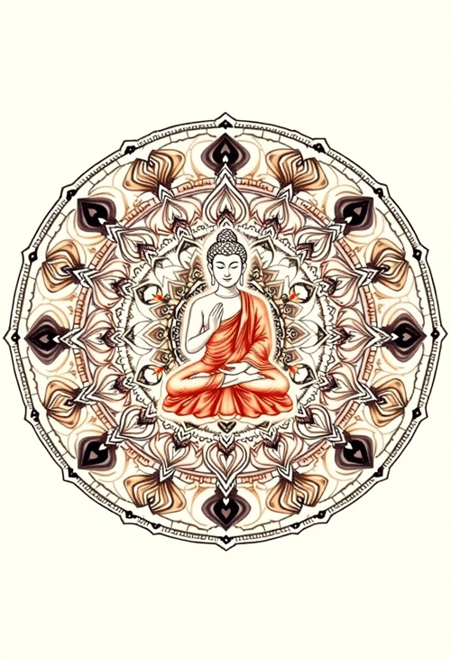 Intricate Buddha Mandala Artwork