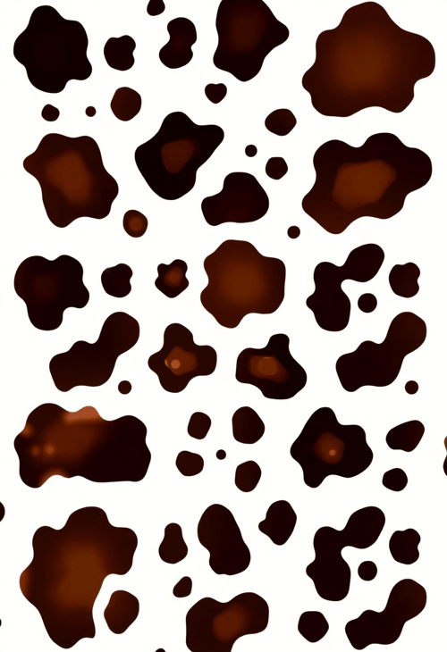 Abstract Cow Print with Geometric Shapes
