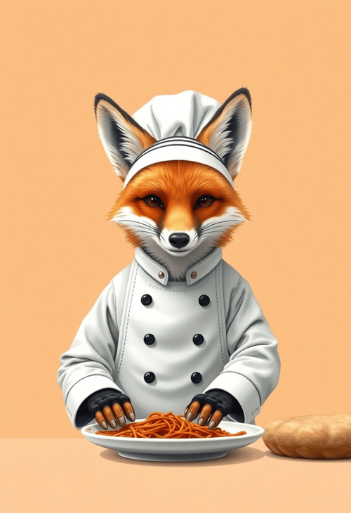 Fox Chef Perfecting Culinary Masterpieces