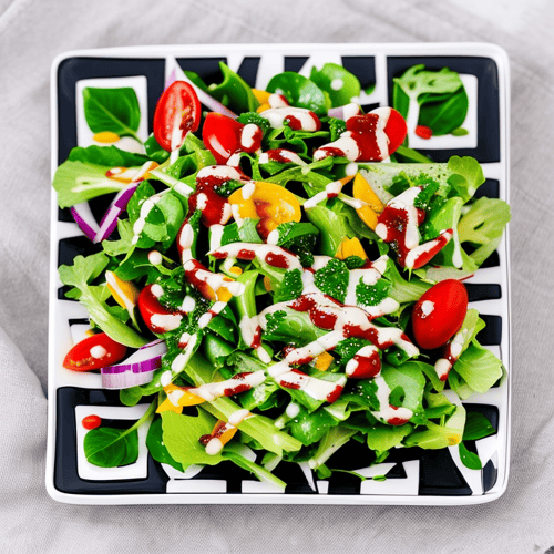 Fresh Salad Food QR Code Effect