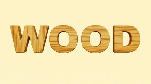 3D Wooden Text Font Effect