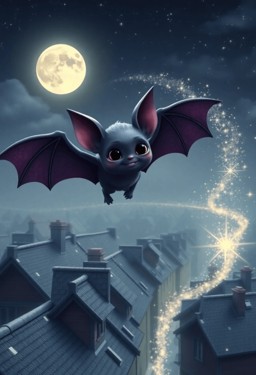 Zara the Bat's Moonlit Flight