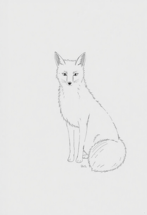 The Quiet Fox: A Hand-Drawn Portrayal