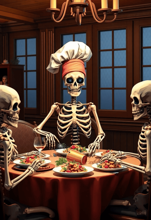 Bone-Appetit: A Skeleton's Dinner Party