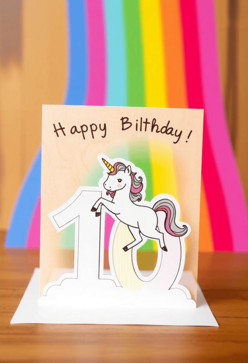 Funky Rainbow Adventure Birthday Card