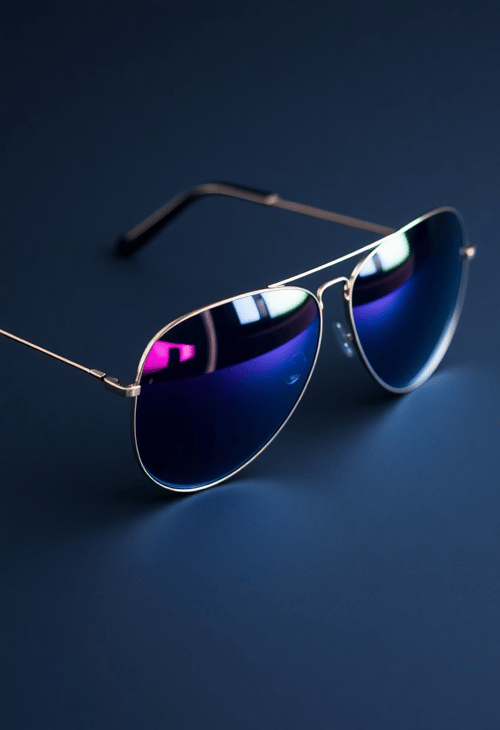Futuristic Mirrored Aviator Sunglasses