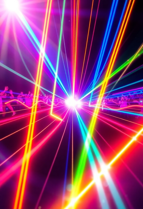 Electronic Euphoria: Vibrant EDM Album Cover Art