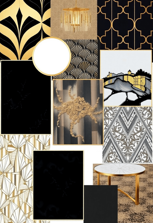 Art Deco Revived: Glamorous Moodboard Reinvention