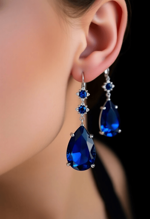 Ocean's Blue Sapphire Earrings