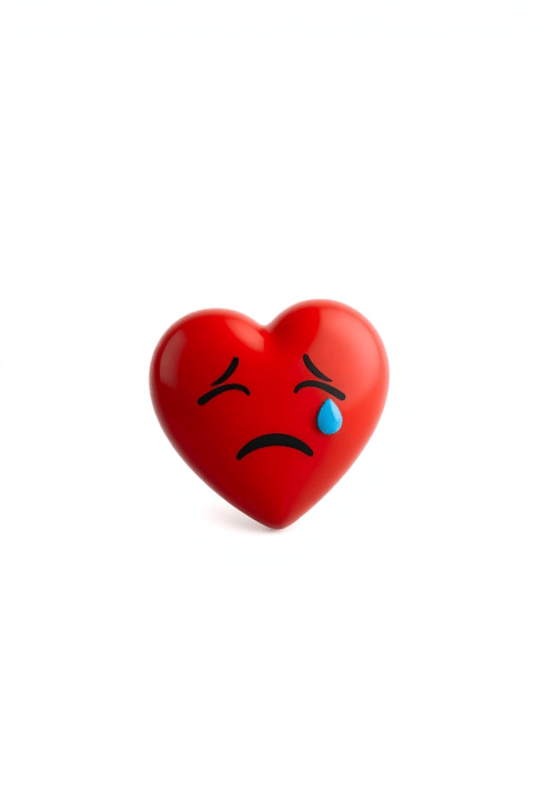 3D Crying Heart Emoji