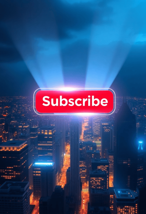 Subscribe Button with Futuristic Hologram