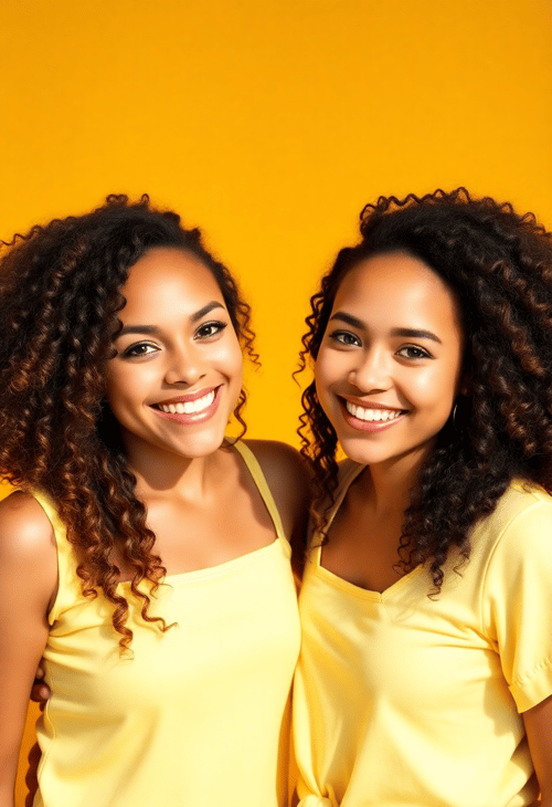 Golden Glow: Twins in Sunshine and Smiles