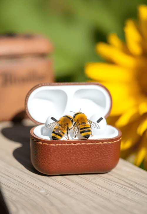 Bee Bliss: Buzz-Worthy Bee AirPods in Detailed Craftsmanship