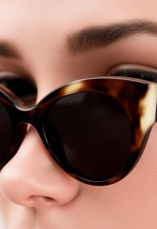 Retro Cat-Eye Sunglasses with Bold Horn-Rimmed Accent
