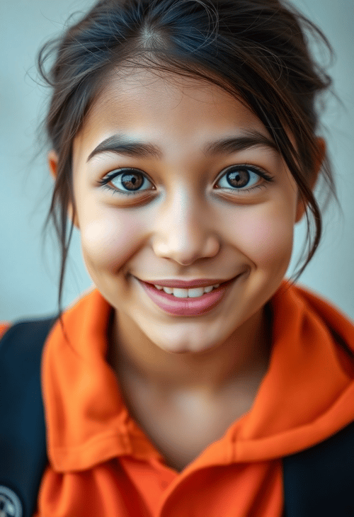 Youthful Radiance: A Teen Welcoming New Opportunities