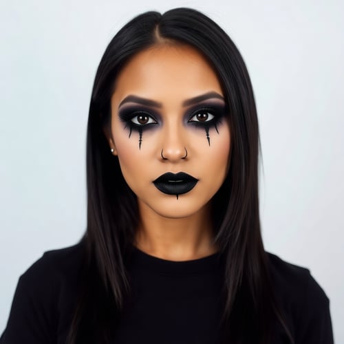 Add Gothic Makeup to Photo