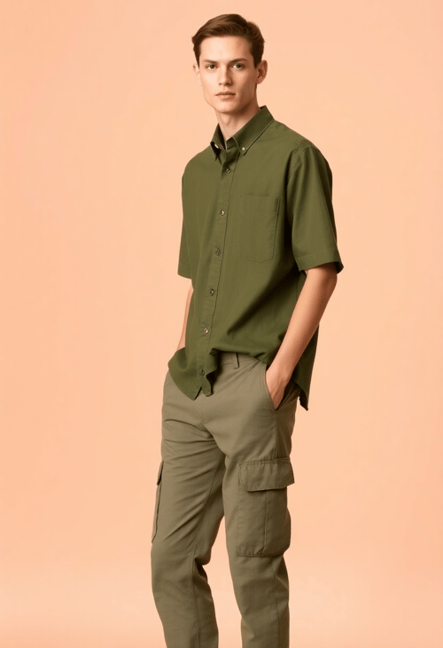 Understated Olive Green Sophistication