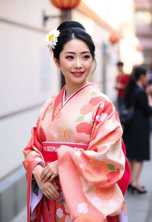 Traditional Grace: Japanese Woman in Kimono
