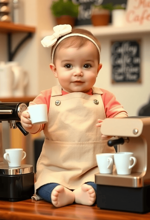 Baby Barista Brewing Joy