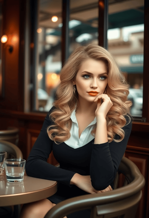 Blonde Elegance: A Woman with Classic Curls