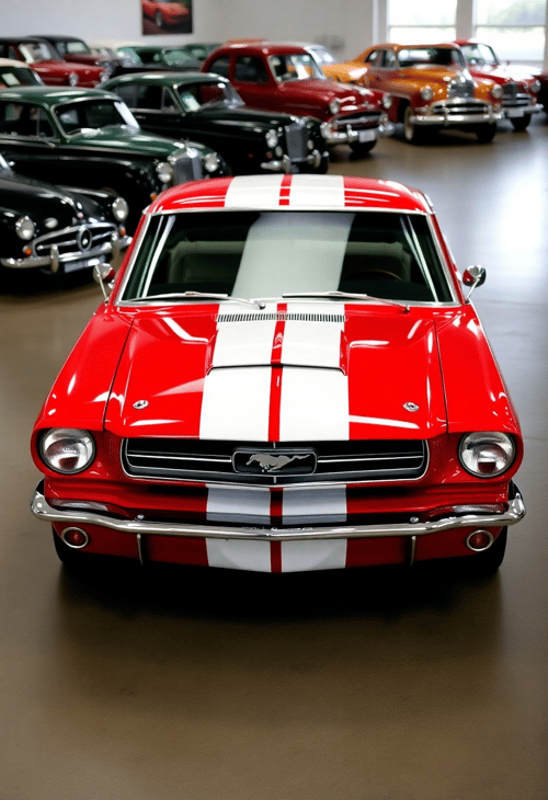 Vintage Mustang at a Classic Car Show
