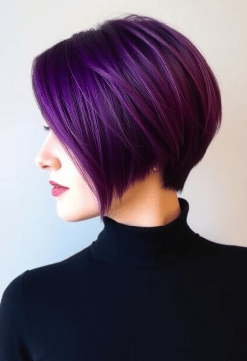 Modern Hime Cut with Vibrant Hair Color
