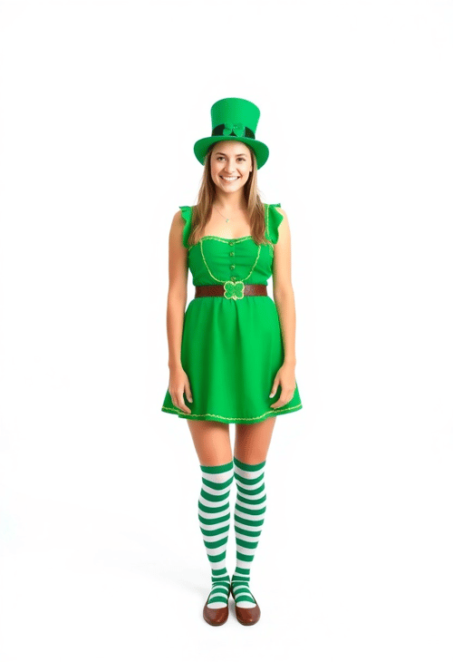 Charming Leprechaun Woman in Classic Green