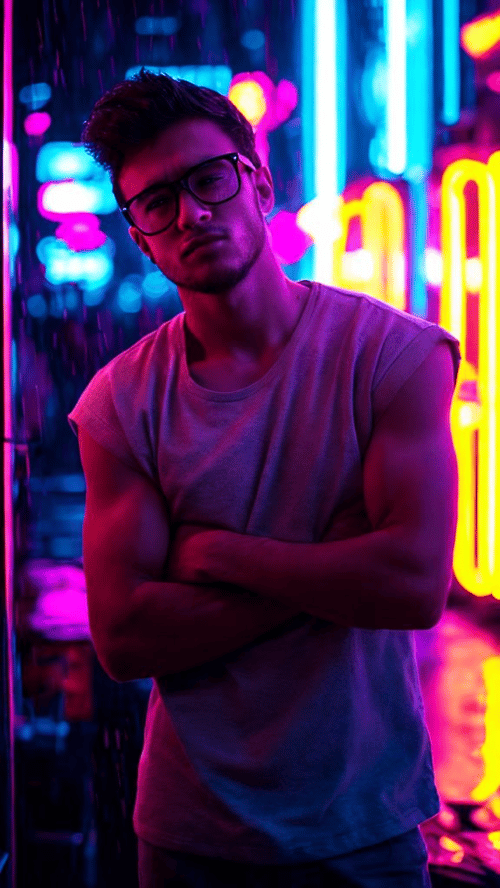 Neon City Lights Photo Filter