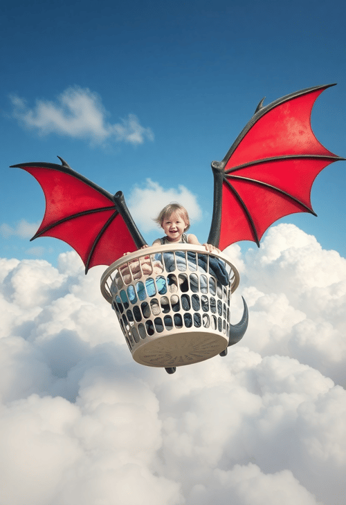 Laundry Basket Dragon Ride