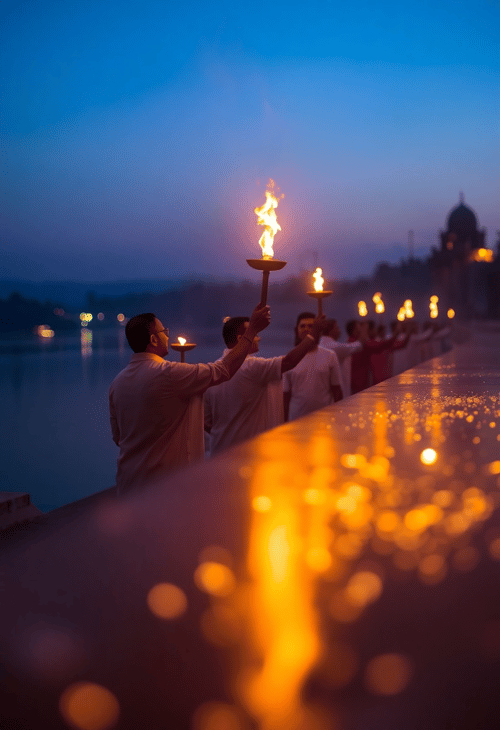 Sacred Rituals: The Aarti Ceremony by the River