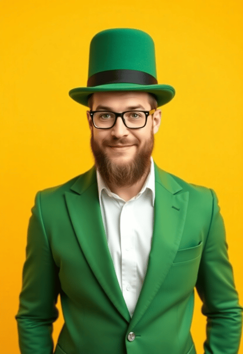 Stylish Leprechaun Man with Polished Look