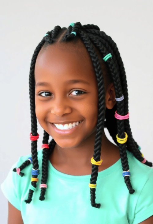 Bubble Braids with Colorful Elastics