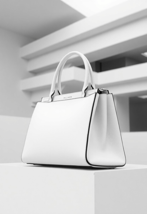 Architectural Aesthetics: The Monochrome Structure Handbag