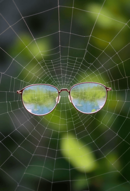 Nature's Glasses: Sight Through the Web