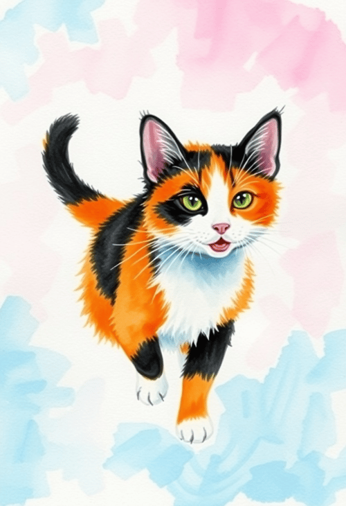 Whiskers and Watercolors: A Painted Portrait
