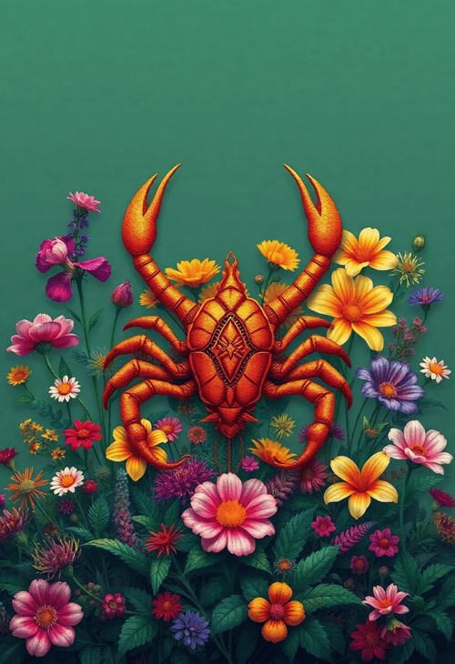 Scorpio Wrapped in Florals