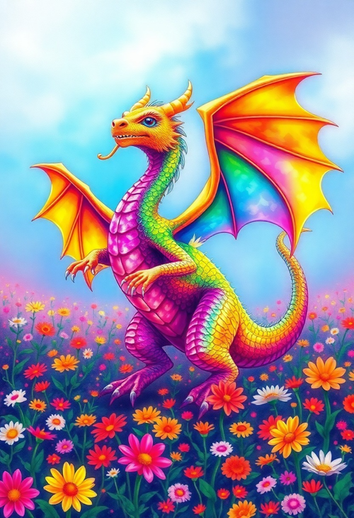 Kaleidoscope of Scales: The Rainbow Dragon