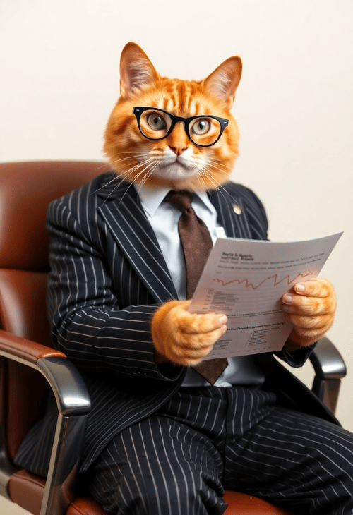 Feline Financier: The Cat in a Pinstripe Suit