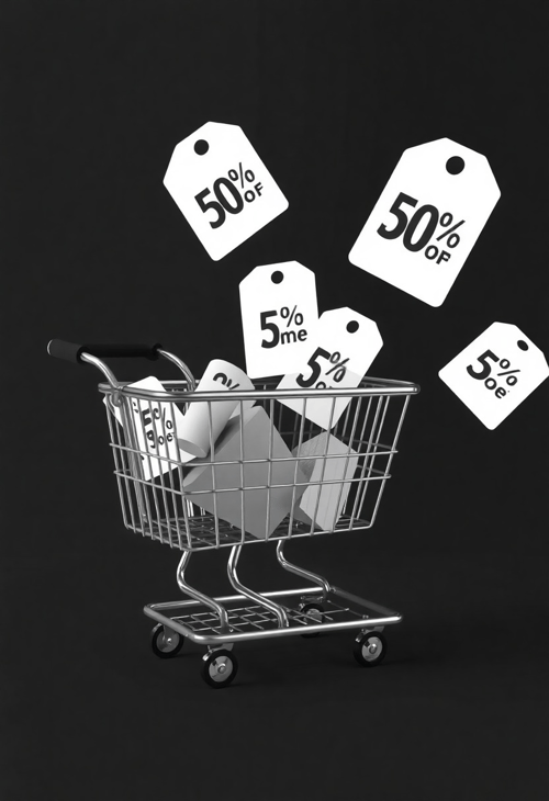 Minimalistic Black Friday Shopping Spree
