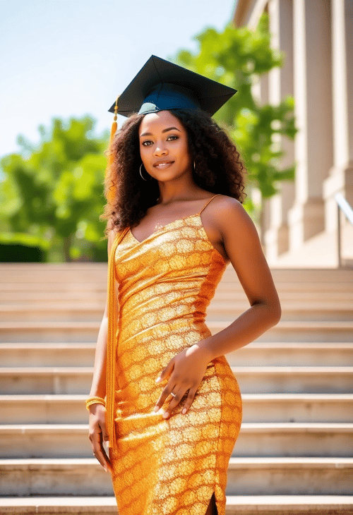 Glamorous Gold Moment at Graduation