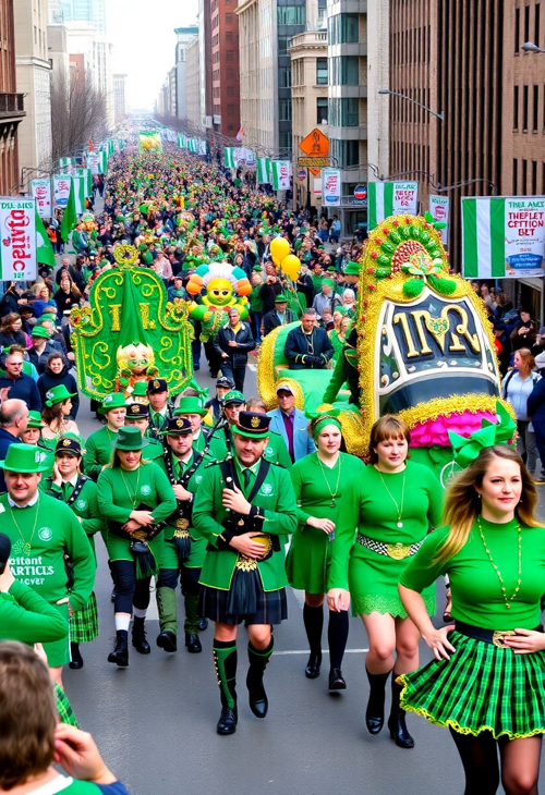 Colorful St Patrick's Day Parade