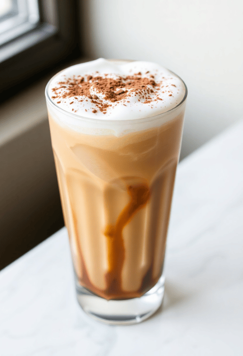 Refreshing Iced Cappuccino with Cold Foam