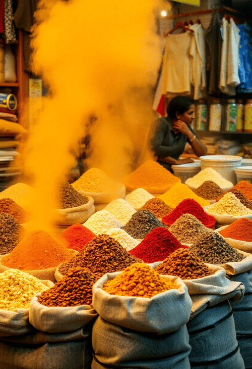 Vibrant Indian Spice Market