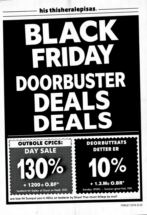 Vintage Black Friday Advertisement