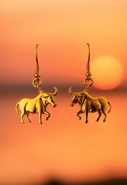 Sunset Taurus Earrings: Warmth and Stability
