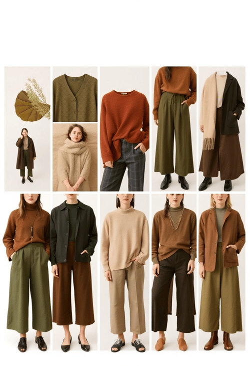 Nature's Palette: Earthy Tones Lookbook Vignette