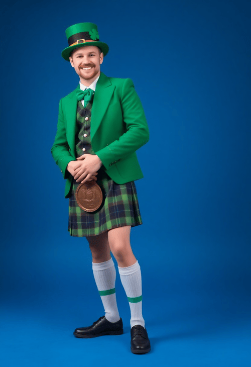 Festive Irish Gentleman Ready to Celebrate